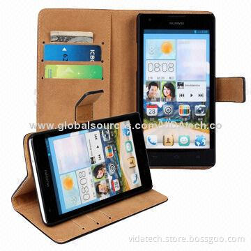 Leather Case with Standing for Huawei Ascend G700